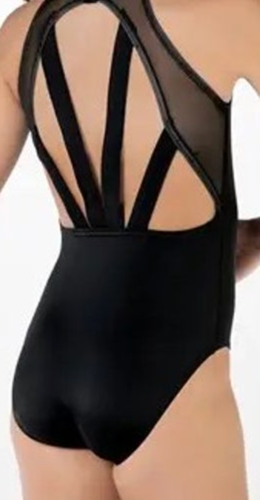 Four Strap Back Leotard: Black
