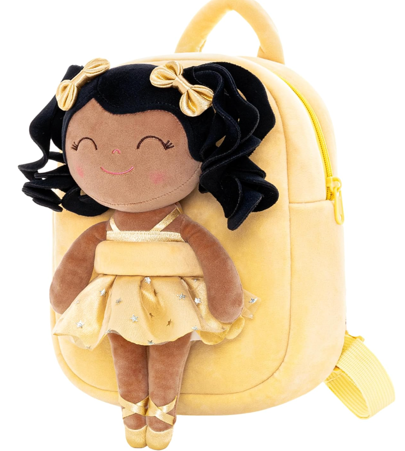 Ballerina Doll Backpack- Yellow