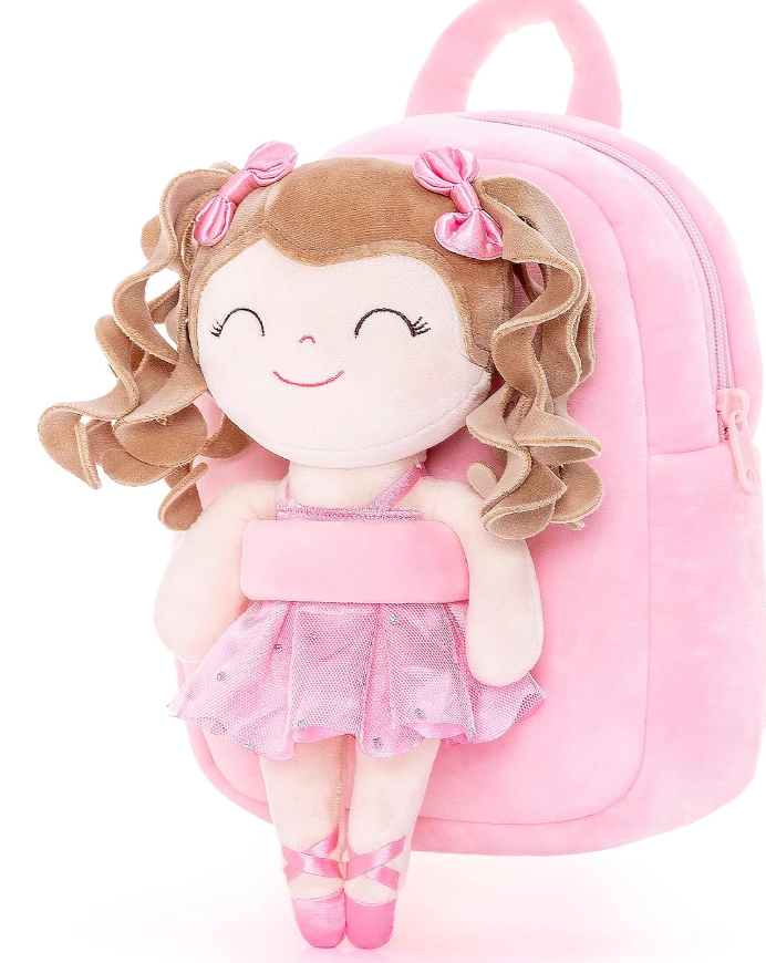 Ballerina Doll Backpack- Light Pink