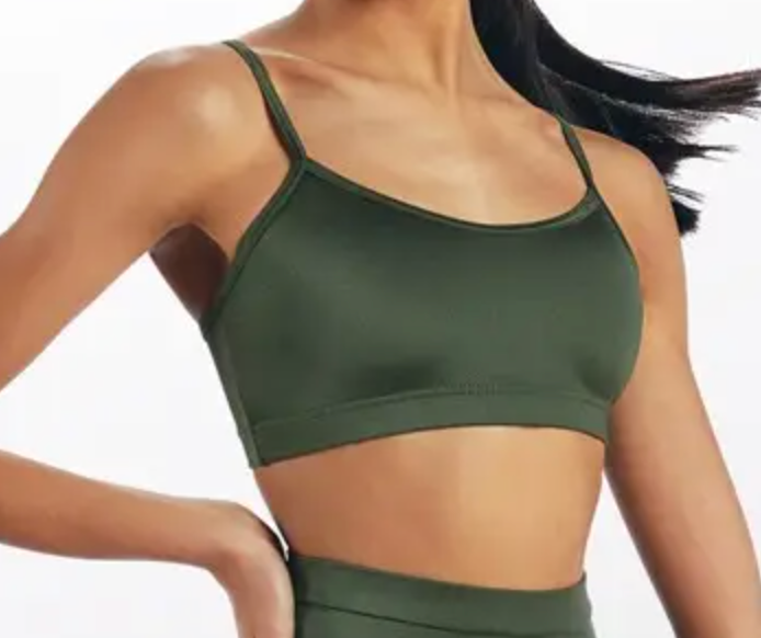 Lustre Bra Top- Olive