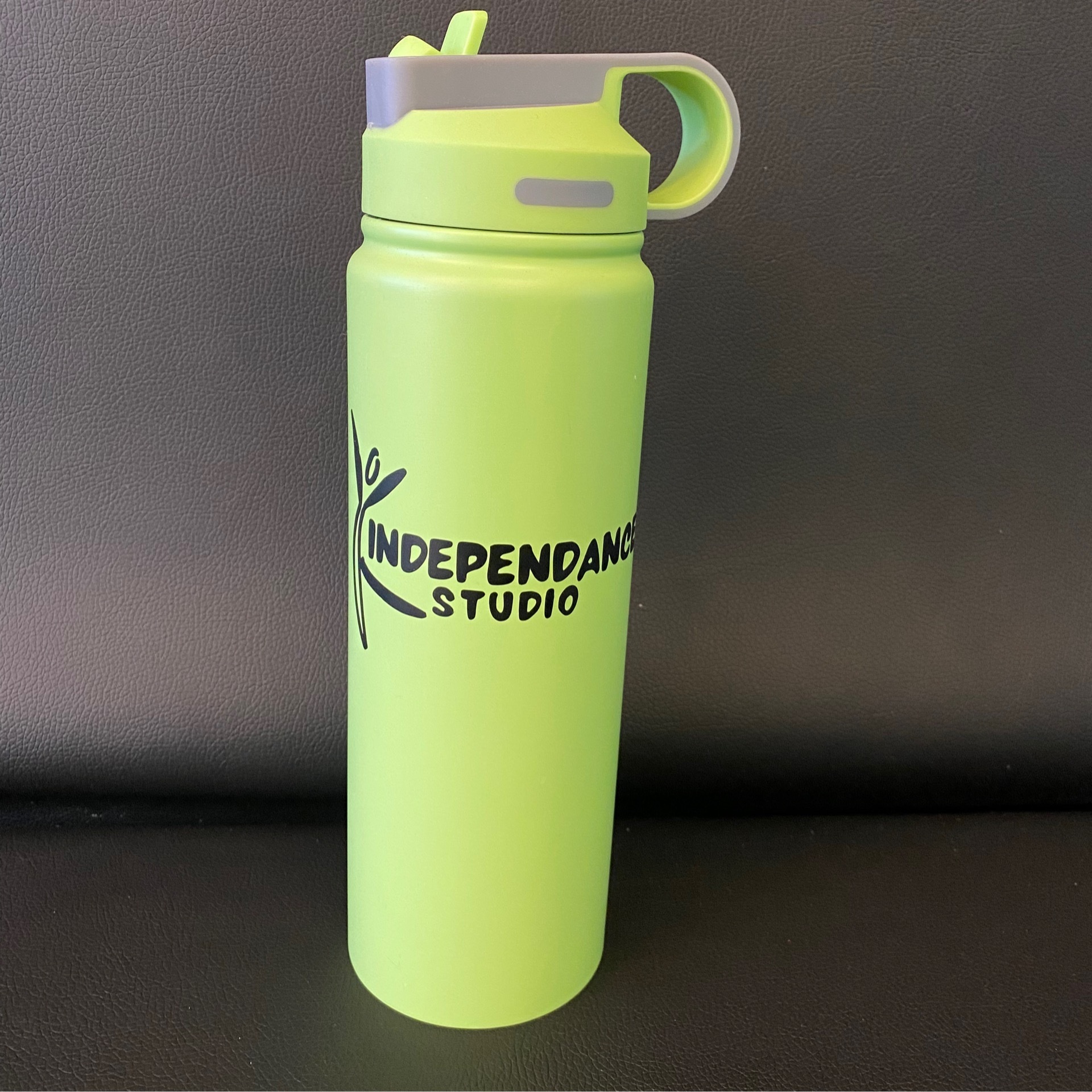 Lime Green Water Bottle indepenDANCE