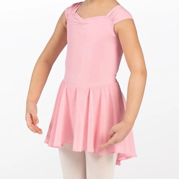Petite and Mini Level ONLY-Shirred High-Low Dress- Pink