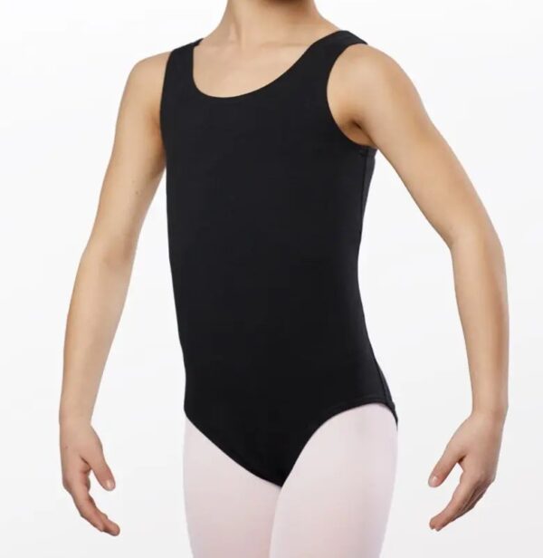 Cotton Tank Leotard-Black