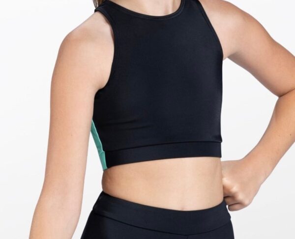 Racerback Bow Crop Top-Spearmint - Image 2