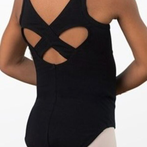 Heart Cutout Leotard-Black