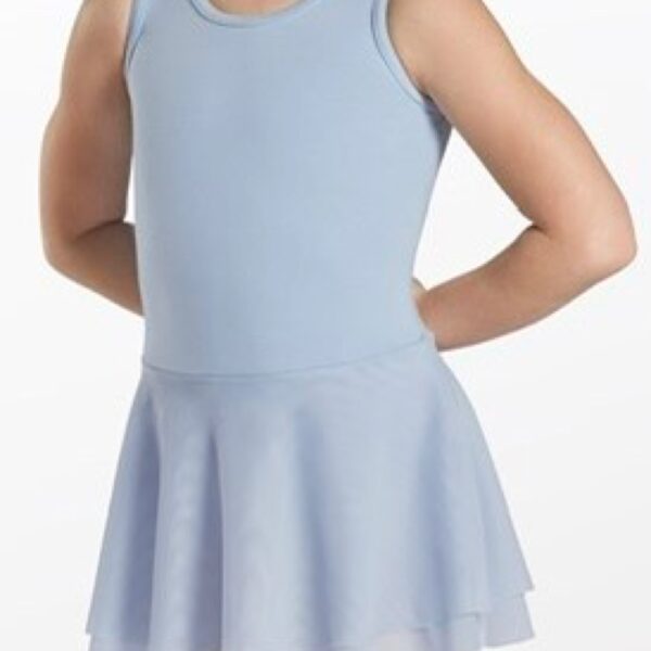 Petite and Mini Level ONLY-Cotton Tank Dress-Blue